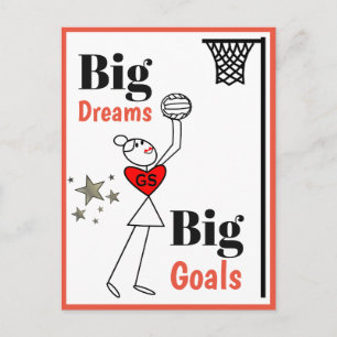 Carte Postale Citation De Netball Dreams Et Buts