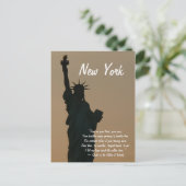 Carte Postale Citation de New York/Statue de la Liberté (Debout devant)