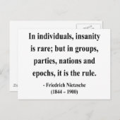 Carte Postale Citation de Nietzsche 3a (Devant / Derrière)