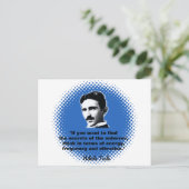 Carte Postale Citation De Nikola Tesla T-Shirt (Debout devant)