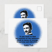 Carte Postale Citation De Nikola Tesla T-Shirt (Devant / Derrière)