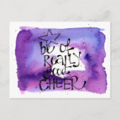 Carte Postale Citation de Noël Aquarelle Purple Letters (Devant)