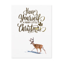 Citation de Noël avec design rétro de renne