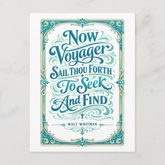 Carte Postale Citation de "Now Voyager" (Devant)