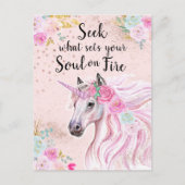 Carte Postale Citation de Parties scintillant en or rose Inspira (Devant)