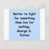 Carte Postale citation de patton de Georges s (Devant)