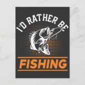 Carte Postale Citation de pêche Je préfère être Pêche Hommes Fem (Devant)