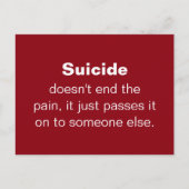 Carte Postale Citation de prévention du suicide (Devant)