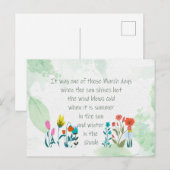 Carte Postale Citation de printemps inspirant poème Charles Dick (Devant / Derrière)