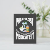 Carte Postale Citation de profession pharmaciste Médecine Humour (Debout devant)