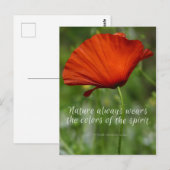 Carte Postale Citation de Red Poppy Emerson (Devant / Derrière)