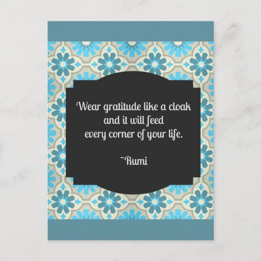 Carte Postale Citation de remerciement Rumi II (Devant)