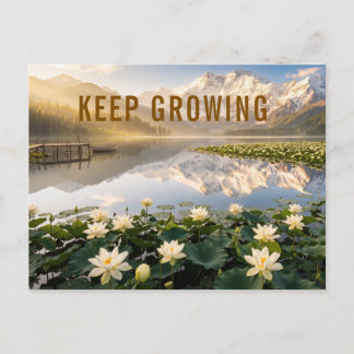 Carte Postale Citation de réussite inspirante Fleurs de la natur