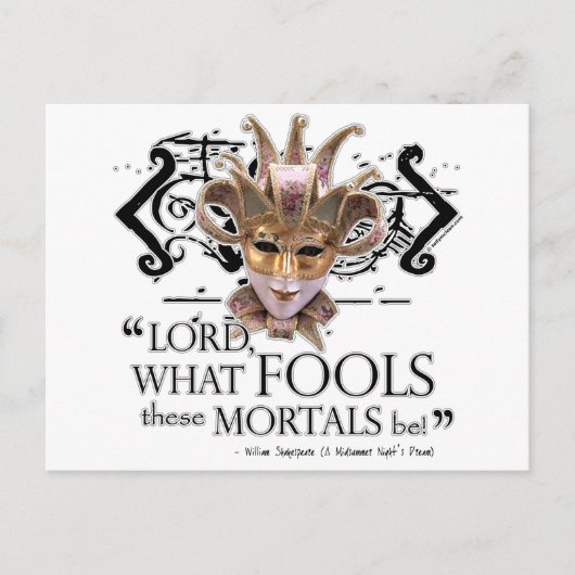 Carte Postale Citation de rêve de la nuit d'été (Devant)