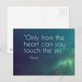 Carte Postale Citation de Rumi céleste (Devant / Derrière)