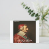 Carte Postale Citation de sagesse du cardinal Richelieu (Debout devant)
