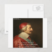 Carte Postale Citation de sagesse du cardinal Richelieu (Devant / Derrière)