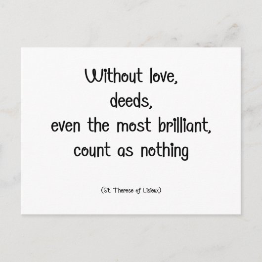 Carte Postale Citation de Saint Therese (Devant)