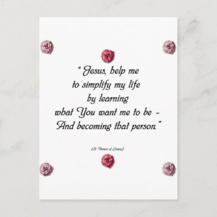 Carte Postale Citation de Saint Therese