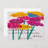 Carte Postale Citation De Sens Et De Sensibilité Stationnaire (Devant / Derrière)