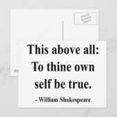 Carte Postale Citation de Shakespeare 8a (Devant / Derrière)