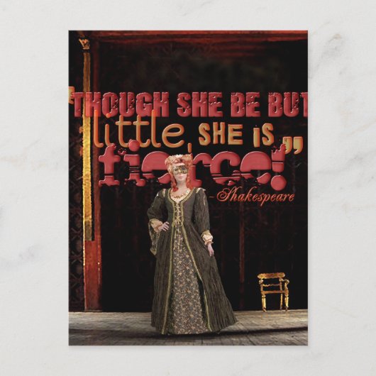 Carte Postale Citation de Shakespeare Fierce (Devant)
