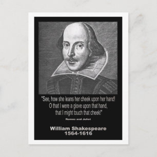 Carte Postale Citation de Shakespeare ~ Romeo et Juliet