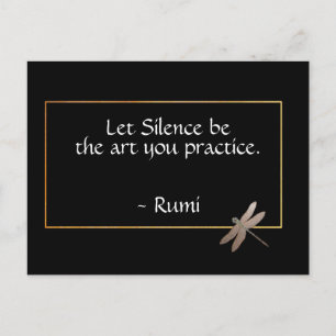 Carte Postale Citation de silence de Rumi