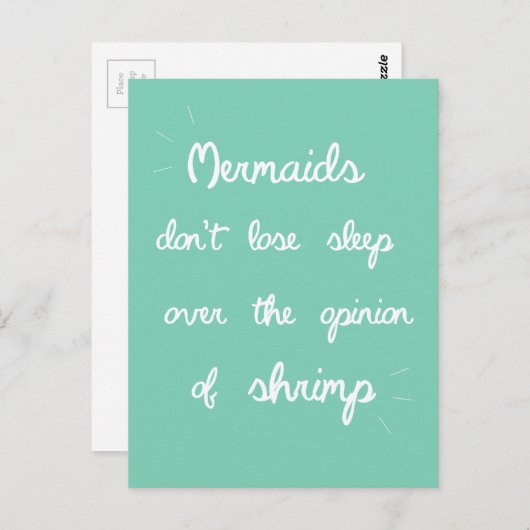 Carte Postale Citation de sirène (Devant / Derrière)