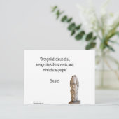 Carte Postale Citation de Socrate et de "grands esprits" célèbre (Debout devant)