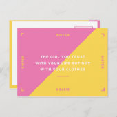 Carte Postale Citation de soeur funky (Devant / Derrière)