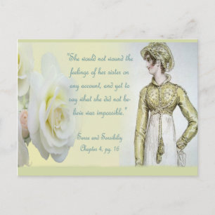 Carte Postale Citation de soeur Sense and Sensibility