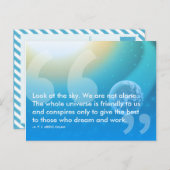 Carte Postale Citation de succès APJ Abdul Kalam (Devant / Derrière)