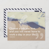 Carte Postale citation de succès confucius (Devant / Derrière)