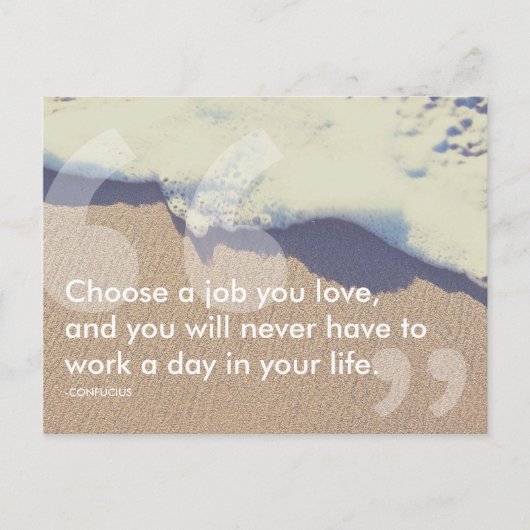 Carte Postale citation de succès confucius (Devant)