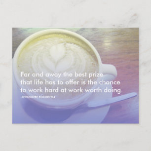 Carte Postale citation de succès roosevelt