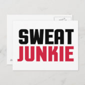 Carte Postale Citation de Sweat Junkie Gym (Devant / Derrière)