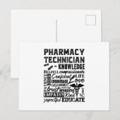 Carte Postale Citation de technicien en pharmacie Médecine Pharm (Devant / Derrière)