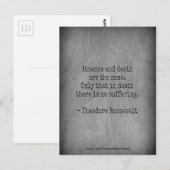 Carte Postale Citation de Teddy Roosevelt - Absence et décès (Devant / Derrière)