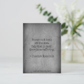 Carte Postale Citation de Teddy Roosevelt - Absence et Mort (Debout devant)