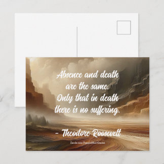 Carte Postale Citation de Teddy Roosevelt - Absence Grand Paysag