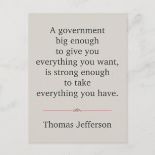 Carte Postale Citation de Thomas Jefferson