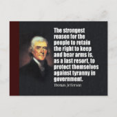 Carte Postale Citation de Thomas Jefferson (Devant)