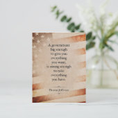 Carte Postale Citation de Thomas Jefferson (Debout devant)