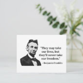 Carte Postale Citation de troll Abraham Lincoln (Debout devant)