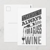 Carte postale Citation de vin (Devant / Derrière)