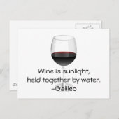 Carte Postale Citation de vin Galileo (Devant / Derrière)