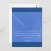 Carte Postale Citation de vol inspirant Leonardo Da Vinci (Devant / Derrière)