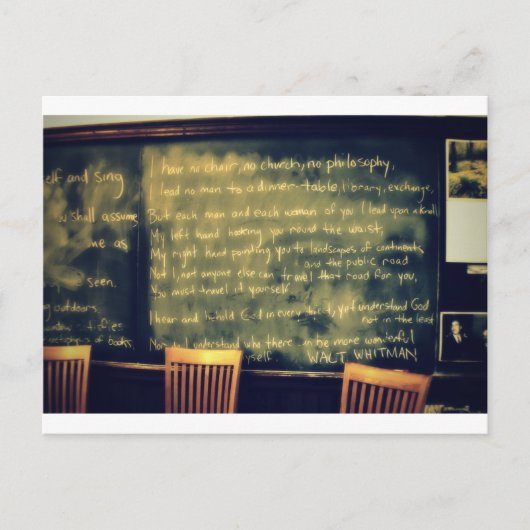 Carte Postale citation de walt whitman (Devant)