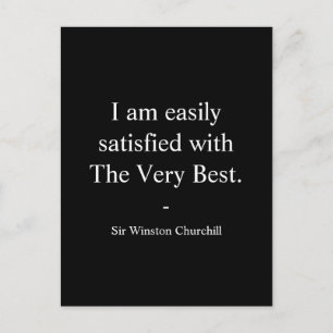 Carte Postale Citation de Winston Churchill; Le meilleur